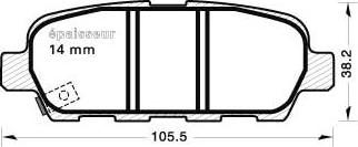 MGA 954 - Тормозные колодки, дисковые, комплект autospares.lv