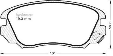 MGA 969 - Тормозные колодки, дисковые, комплект autospares.lv