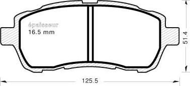 MGA 961 - Тормозные колодки, дисковые, комплект autospares.lv