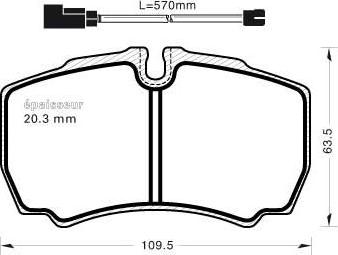 MGA 963 - Тормозные колодки, дисковые, комплект autospares.lv