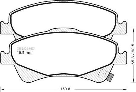 MGA 967 - Тормозные колодки, дисковые, комплект autospares.lv