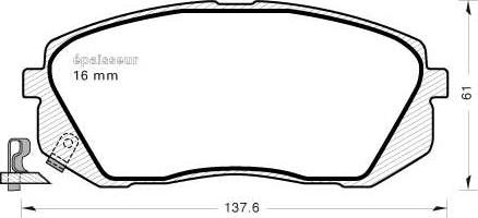 MGA 905 - Тормозные колодки, дисковые, комплект autospares.lv