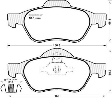 MGA 902 - Тормозные колодки, дисковые, комплект autospares.lv