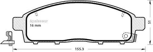MGA 907 - Тормозные колодки, дисковые, комплект autospares.lv