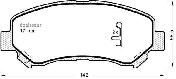 MGA 919 - Тормозные колодки, дисковые, комплект autospares.lv