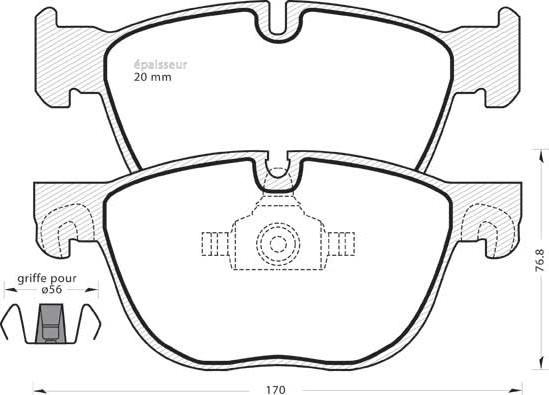 Triscan GDB1726 - Тормозные колодки, дисковые, комплект autospares.lv