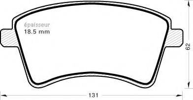 MGA 911 - Тормозные колодки, дисковые, комплект autospares.lv