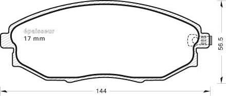 MGA 989 - Тормозные колодки, дисковые, комплект autospares.lv