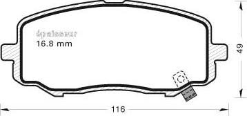 Akebono AN-8189WK - Тормозные колодки, дисковые, комплект autospares.lv