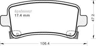 MGA 988 - Тормозные колодки, дисковые, комплект autospares.lv