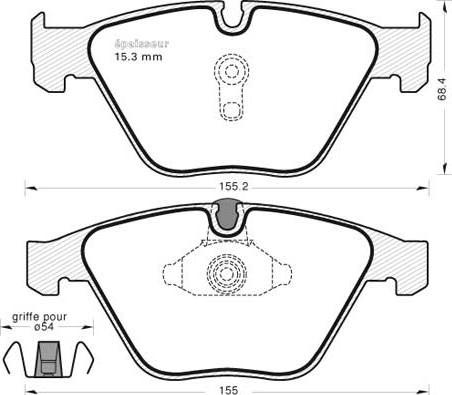 MGA 983 - Тормозные колодки, дисковые, комплект autospares.lv