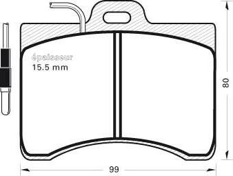 MGA 98 - Тормозные колодки, дисковые, комплект autospares.lv