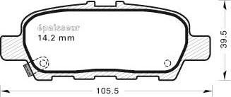 MGA 939 - Тормозные колодки, дисковые, комплект autospares.lv