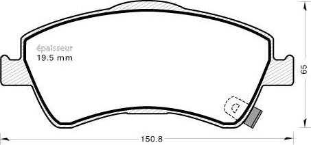 MGA 926 - Тормозные колодки, дисковые, комплект autospares.lv