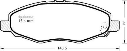 MGA 922 - Тормозные колодки, дисковые, комплект autospares.lv