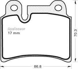 MGA 927 - Тормозные колодки, дисковые, комплект autospares.lv