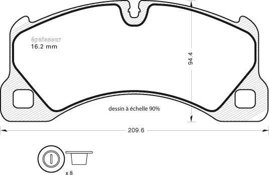 MGA 974 - Тормозные колодки, дисковые, комплект autospares.lv