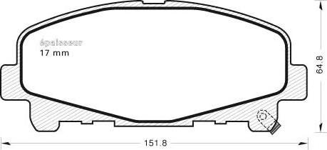 MGA 976 - Тормозные колодки, дисковые, комплект autospares.lv