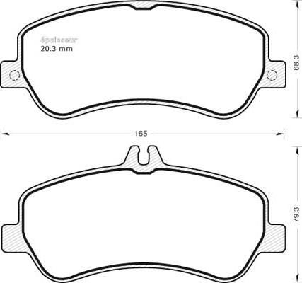 MGA 978 - Тормозные колодки, дисковые, комплект autospares.lv