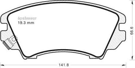 MGA 977 - Тормозные колодки, дисковые, комплект autospares.lv