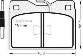 MGA 97 - Тормозные колодки, дисковые, комплект autospares.lv