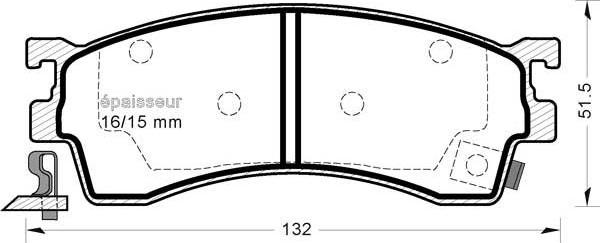 MGA 496 - Тормозные колодки, дисковые, комплект autospares.lv