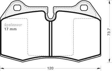 MGA 497 - Тормозные колодки, дисковые, комплект autospares.lv