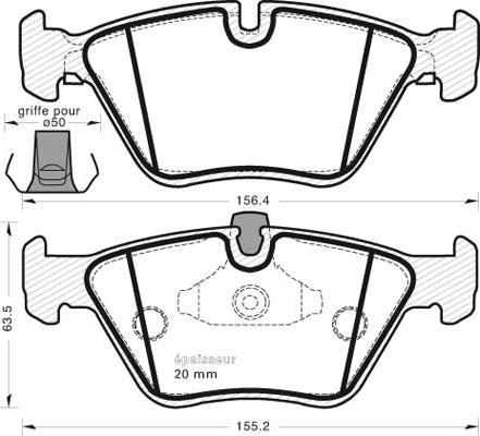 NiBK PN0027W - Тормозные колодки, дисковые, комплект autospares.lv