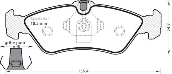 MGA 451 - Тормозные колодки, дисковые, комплект autospares.lv