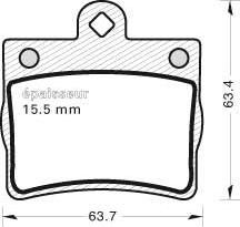 MGA 452 - Тормозные колодки, дисковые, комплект autospares.lv