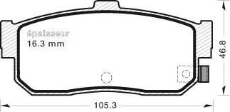 MGA 464 - Тормозные колодки, дисковые, комплект autospares.lv