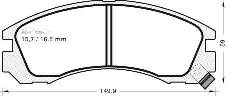 MGA 466 - Тормозные колодки, дисковые, комплект autospares.lv