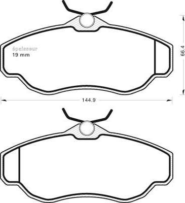 MGA 460 - Тормозные колодки, дисковые, комплект autospares.lv