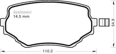 MGA 463 - Тормозные колодки, дисковые, комплект autospares.lv