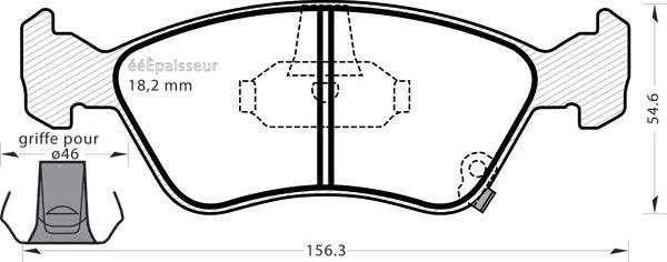 MGA 462 - Тормозные колодки, дисковые, комплект autospares.lv