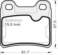 MGA 409 - Тормозные колодки, дисковые, комплект autospares.lv