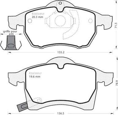 MGA 405 - Тормозные колодки, дисковые, комплект autospares.lv