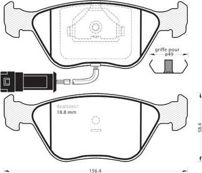 MGA 400 - Тормозные колодки, дисковые, комплект autospares.lv