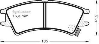 MGA 489 - Тормозные колодки, дисковые, комплект autospares.lv