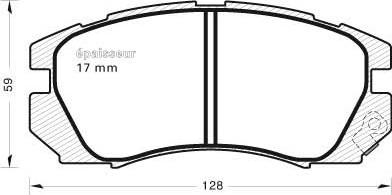 MGA 486 - Тормозные колодки, дисковые, комплект autospares.lv