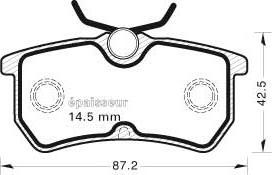 MGA 481 - Тормозные колодки, дисковые, комплект autospares.lv