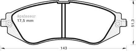 MGA 483 - Тормозные колодки, дисковые, комплект autospares.lv