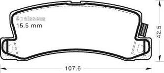 MGA 436 - Тормозные колодки, дисковые, комплект autospares.lv