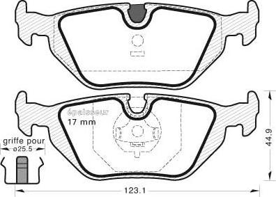 MGA 432 - Тормозные колодки, дисковые, комплект autospares.lv