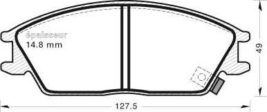 MGA 437 - Тормозные колодки, дисковые, комплект autospares.lv