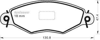 MGA 425 - Тормозные колодки, дисковые, комплект autospares.lv