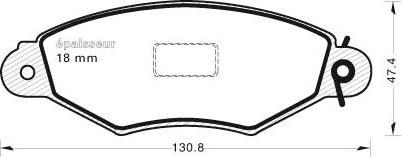 MGA 426 - Тормозные колодки, дисковые, комплект autospares.lv