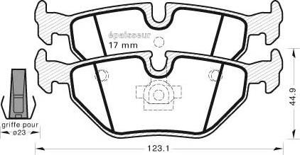 MGA 479 - Тормозные колодки, дисковые, комплект autospares.lv