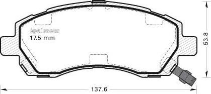 MGA 474 - Тормозные колодки, дисковые, комплект autospares.lv