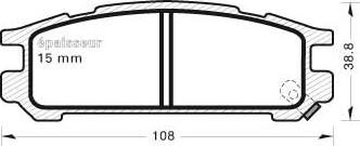 MGA 475 - Тормозные колодки, дисковые, комплект autospares.lv